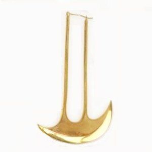 Gold Slicer Earring